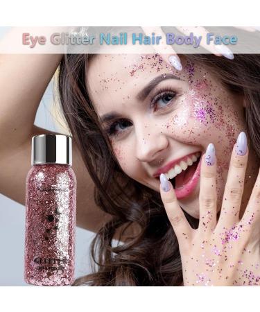 Duqulle Liquid Highlighter Glitter Gel for Face and Body | Waterproof Long-Lasting Shimmering Holographic Face and Hair Highlighter Cosmetic Quality Concert Festival Accessories Duqulle - Buy Online on GoSupps.com