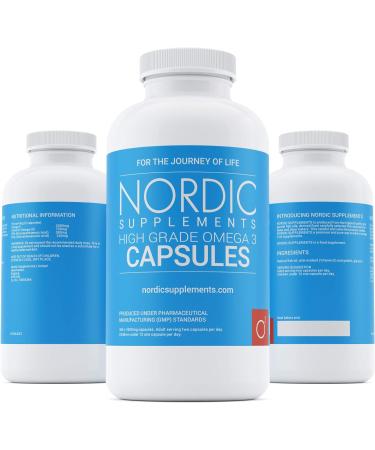 Nordic Supplements High Strength Omega 3 Fish Oil Capsules 1000mg - 365 Count - Buy Online on GoSupps.com