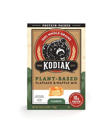 Kodiak Cakes Plant-Based Classic Flapjack & Waffle Mix 18 Oz - Pack of 6 | Plant Based | Vegan-Friendly - Buy Online on GoSupps.com