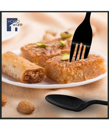 HOGOWARE 500 Black Plastic Forks - Medium Weight Disposable Cutlery for Take-Out, Parties, Picnics & Outdoor Events - Buy Online on GoSupps.com