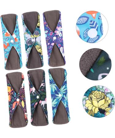 Reusable Bamboo Cloth Panty Liners 6pcs Set for Menstrual Periods - Washable & Eco-Friendly - Buy Online on GoSupps.com