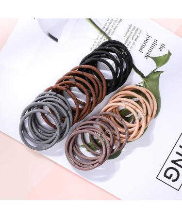 Telooco 120 Pieces of Hair Bands 3mm Soft Hair Bobbles for Women Elastic Strong Ponytail Holders for Thick Hair Hair Ties No Damage for Men Women and Children (Multi-Colors) - Buy Online on GoSupps.com