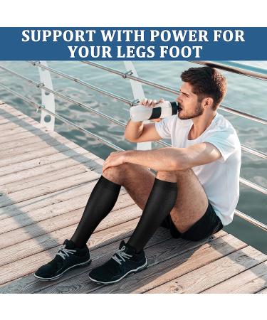 Copper Compression Socks (3 Pairs) 15-20 mmHg - Best for Athletic & Daily Use Men & Women, Running, Climbing Large-X-Large, Black - Buy Online on GoSupps.com