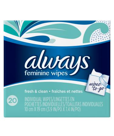 Always Wipes-to-Go 20 Count - Pack of 4 (80 Total Count)