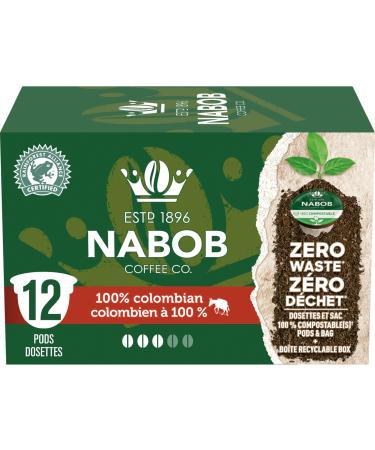 Nabob 100% Colombian Coffee 100% Compostable Pods 117g (6 Boxes of 12 Pods) 100 % Colombian 12 count (Pack of 6)