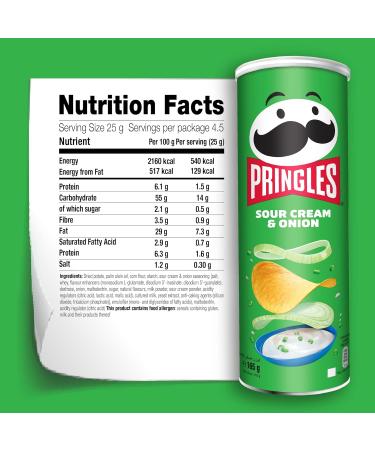 Patatas Fritas Sour Cream & Onion Pringles 165gr - Buy Online on GoSupps.com
