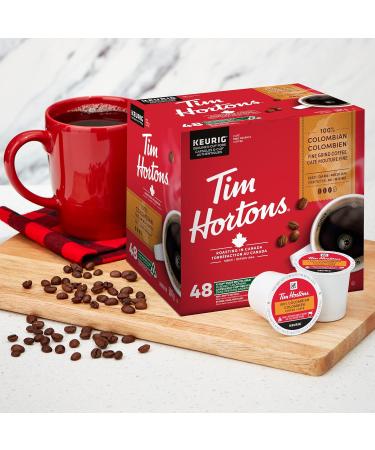 Tim Hortons Colombian Coffee Single Serve Keurig K-Cup Pods Medium Roast 48 Count & Hot Chocolate Recyclable Single Serve Keurig K-Cup Pods 20 Count - Buy Online on GoSupps.com