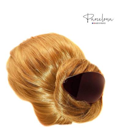 Parcelona French Oval XL Tortoise Shell Brown Celluloid Hair Clip Barrette - Buy Online on GoSupps.com
