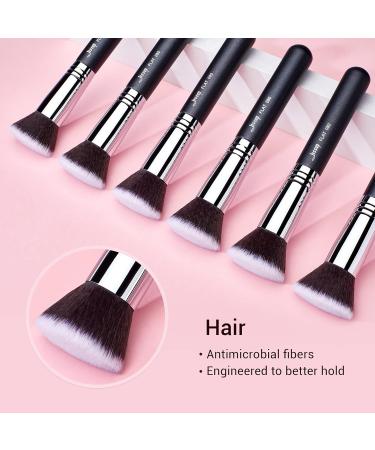 Jessup Kabuki Foundation Brush - Professional Synthetic Makeup Brush for Flawless Application - Black B069-080 - Buy Online on GoSupps.com