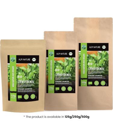 Alpi Investment OOD BIO lovage dried 125 g organic lovage round lovage from controlled organic cultivation lovage laboratory tested 100 pure and natural - Buy Online on GoSupps.com