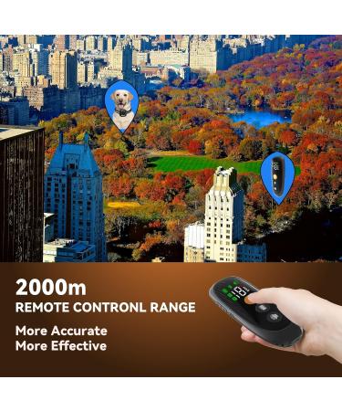 2000M Remote Range Dog Training Collar | Rechargeable with 4 Training Modes | LED Light, Sound, Vibration | IP67 Waterproof - Buy Online on GoSupps.com