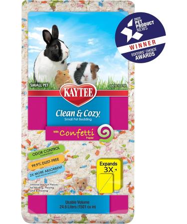 Kaytee Superpet Clean & Cozy Confetti Litter for Small Pets | 24.6L 99.9% Dust-Free Highly Absorbent | Ideal for Mice Hamsters Rabbits - Buy Online on GoSupps.com