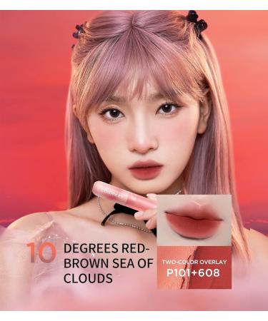 COLORKEY Velvety Mousse Fluffy Lip Mud (608 Brick Heart) - Long Lasting Matte Lipstick | Smooth Velvet Lip Stains in Sunset Warm Colors - Buy Online on GoSupps.com