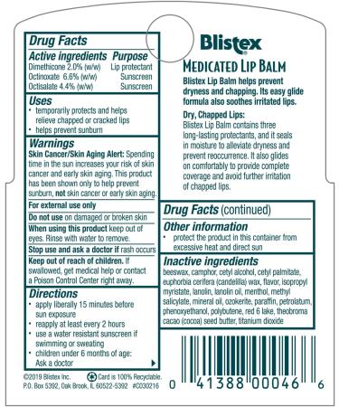 Blistex Medicated Lip Balm 0.15 Ounce 3 Count & Gold Bond Healing Hand Cream 3 oz. With Aloe Moisture That Lasts Through Handwashing - Buy Online on GoSupps.com