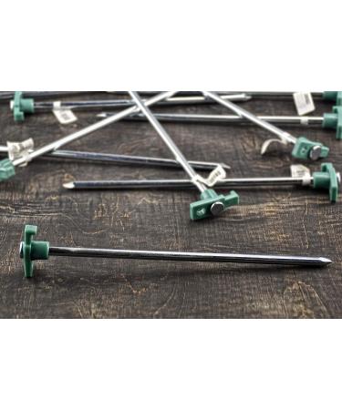 SE Heavy-Duty Metal Tent Pegs Stake Set (10-Pack) - 9NRC10 | Secure Camping Accessories - Buy Online on GoSupps.com