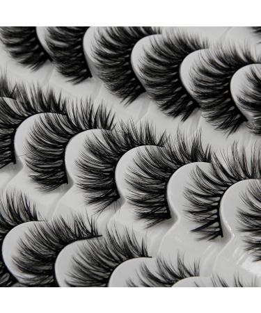 20 Pairs Mixed Natural Dramatic False Eyelashes - 3D Thick Reusable Makeup Extensions (No Glue 4 Styles) - Shop Now! - Buy Online on GoSupps.com