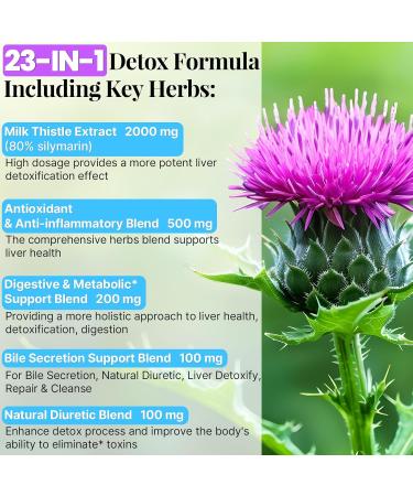 3000mg Liver Detox Repair & Cleanse Gummies | Milk Thistle 2000mg with Turmeric Dandelion Root & Artichoke for Liver Detox Liver Support & Renew Antioxidant Gut Skin - Fruit Flavor 60 Gummies 60 Count (Pack of 1) - Buy Online on GoSupps.com