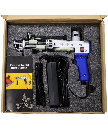 TEKCHIC Rug Tufting Gun  Electric Carpet Cut and Loop Pile 2 in 1 Machine Tufted Rug Making Gun Weaving Flocking Machine 100-240V 9-21mm -Blue - Buy Online on GoSupps.com