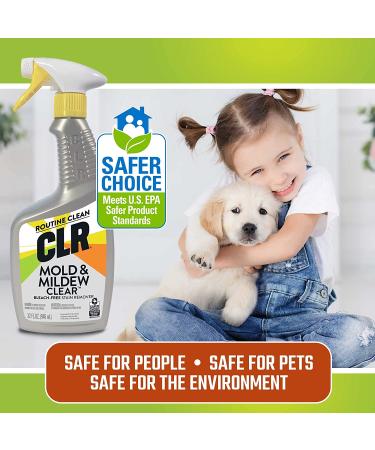 CLR Mold & Mildew Clear Stain Remover Spray | Bleach-Free Formula | Works on Fabric, Wood, Concrete & More | EPA Safer Choice | 2 Pack 32oz - Buy Online on GoSupps.com