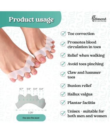 Pedimend Gel Toe Separators & Bunion Correctors - White - Buy Online on GoSupps.com