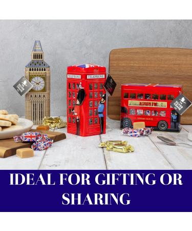 British Phone Box Souvenir Fudge Traditional Sweets Tin - Fudge Sweet Tin with Individually Wrapped Sweets English Retro Sweets Gift Box - British Souvenirs Gifts Fathers Day Hamper Gifts for Dad - Buy Online on GoSupps.com