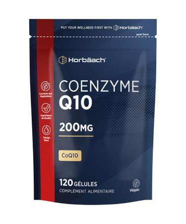 Coenzyme Q10 | 200mg Ubiquinone | CoQ10 200mg | 120 comprim s | Convient aux v g tariens et v g taliens | Horbaach