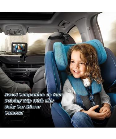 Baby Car Mirror for Back Seat | Welltop 5'' HD 1080P Baby Car Camera | 360 Night Vision & Shockproof | Essential Car Accessories for New Parents - Buy Online on GoSupps.com