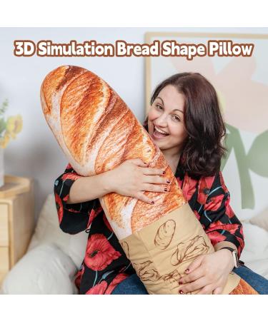 MEWAII 3D Bread Plush Pillow - 41cm Butter Toast Body Cushion & Cuddly Toy Gift for Kids - Buy Online on GoSupps.com