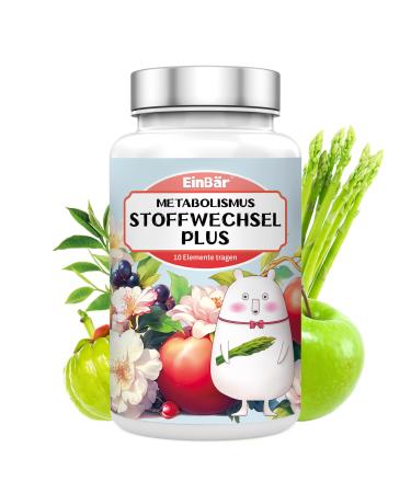 Metabolism complex 10 in1 with green tea L-carnitine Garcinia Cambogia Wilder Indian asparagus Coleus balm apple cider vinegar cholin chrome vitamin B6 120 vegetarian metabolism capsules