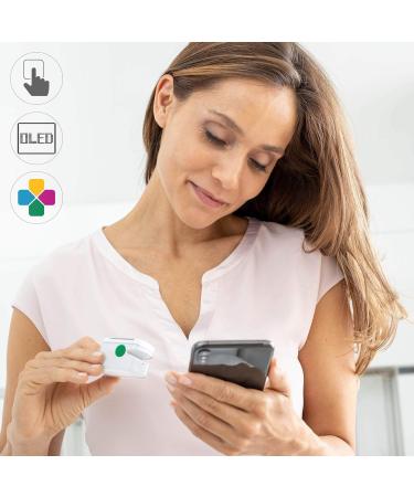 Medisana PM 100 Connect Pulse Oximeter - Measure Blood Oxygen Saturation | OLED Display | One-Touch Operation | Bluetooth & Vitadock App - International Shipping Available - Buy Online on GoSupps.com