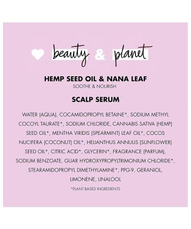 Love Beauty & Planet Scalp Serum - Soothe & Nourish Dry Scalp with Hemp Seed Oil & Nana Leaf | Vegan Paraben-free Silicone-free Cruelty-free - 3.2 oz - Buy Online on GoSupps.com