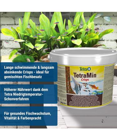 Tetramin Crisps - Premium Fish Feed for Tropical Decorative Fish | 10L 2kg Pack | High Nutrition & Low Water Pollution - Buy Online on GoSupps.com