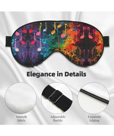 Colorful Music Notes Sleep Eye Mask - Soft Travel Mask for Men & Women | Comfortable & Stylish Sleep Aid - Buy Online on GoSupps.com