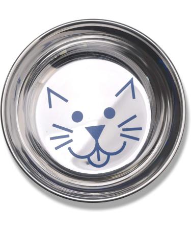 Van Ness Pets Whisker-Friendly Stainless Steel Cat Bowl - 8 OZ Saucer Style Dish - Buy Online on GoSupps.com