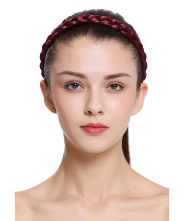 WIG ME UP CXT-006-120 Garnet Red Braided Hairband | Traditional Costume Headband - 2cm Wide International Shipping Available - Buy Online on GoSupps.com