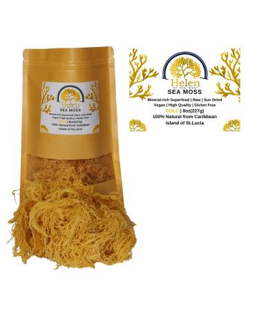Wildcrafted Mixed Color Sea Moss 8oz - 100% Natural Irish Moss from St. Lucia | Mineral-Rich Superfood | Sun-Dried Moss | NO Preservatives or Chemicals - Buy Online on GoSupps.com