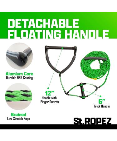 75' Water Ski Rope with Floating Handle - Sectioned - Get a Thrill Out of Water Sports 75ft Green - Buy Online on GoSupps.com