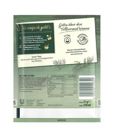 Buy Knorr Gourmet Dill Sauce - Low Fat 250ml | No Additives Perfect for Healthy Cooking - Buy Online on GoSupps.com