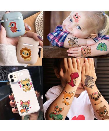 Yezunir 50 PCS 3D Cute Animals Temporary Tattoos for Kids - Cartoon Animals Lion, Dog, Cat Zoo Fake Tattoo Sticker Set for Children's Birthday & Teens Party Favors - Buy Online on GoSupps.com