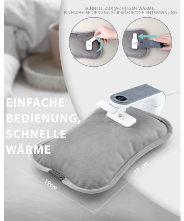 Buy Hottl Electric Heat Bottle | 120cm Waterproof Heating Belt for Sport & Wellness | No Hot Water Needed | Gray - Buy Online on GoSupps.com