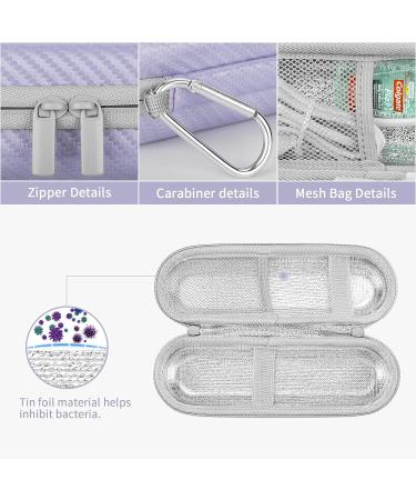Case for Braun Oral B/ Oral-b Pro/ Philips Sonicare/ Fairywill Sonic Electric Toothbrush with Accessories Storage Portable Holder Travel Protective Cover (Purple) - Buy Online on GoSupps.com