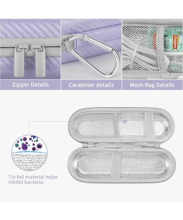 Yinke Portable Hard Shell Travel Case for Oral-B Electric Toothbrushes - Brown & Purple - Accessories Storage - Buy Online on GoSupps.com