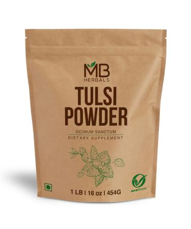 MB Herbals Tulsi Powder | 1 LB | 454g / 16 oz | Ocimum Sanctum Tulasi