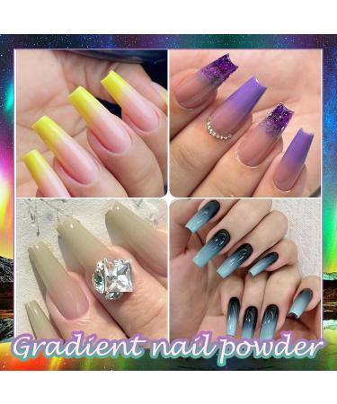 U-Shinein Colourful Nail Powder Colour Gradient Nail Powder 9 Color Nails Neon Nail Powder Nail Pigment Powder with Sponge Glitter Nail Powder for Nail Art Nail Designs 04 - Buy Online on GoSupps.com