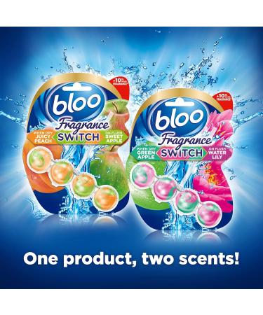 Bloo Fragrance Switch Lily & Apple Premium Toilet Rim Block 50g - Floral Apple & Water Lily - Buy Online on GoSupps.com