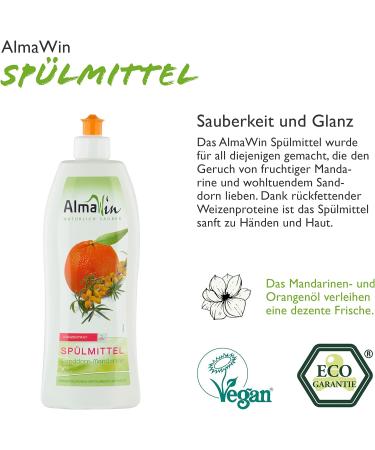 AlmaWin Clear Washing-Up Liquid Sandorn Mandarin 500 ml - Buy Online on GoSupps.com