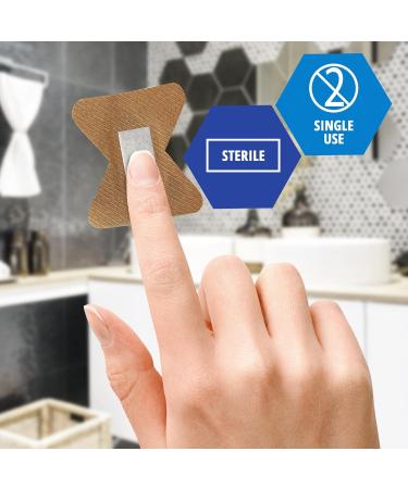 Med Pride Sterile Fabric Fingertip Adhesive Bandages 1.75'' x 3'' 100 Count - Hypoallergenic Latex-Free First Aid Finger Bandages - Individual Wrapped - Buy Online on GoSupps.com