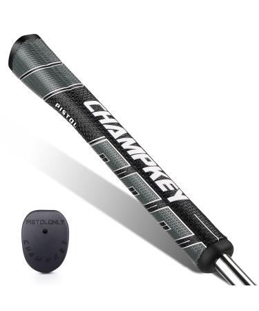 Champkey CT2 Pistol Golf Putter Grip | Lightweight and Comfortable Golf Grips | Advanced Texture Control and High Feedback Golf Putter Grips Standard Grey - Buy Online on GoSupps.com