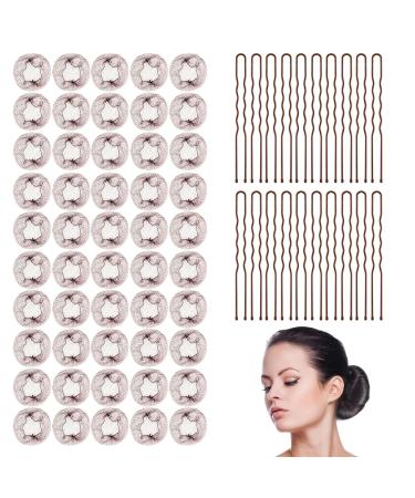 70 PCS Brown Invisible Hair Bun Net Hair Nets for Buns Hair Nets for Women Ballet Hair Net Ballet Bun Nets Invisible Hair Nets and U Shaped Hair Pins Set for Girls Dancers Women (Brown) - Buy Online on GoSupps.com