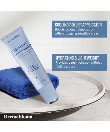 Dermabloom Hyaluronic Acid Face Roller Cream Hydrates Plumps Firms Depuffs Dermatologist Tested Anti-Aging Korean Skin Care Vegan Clean Beauty Non-GMO 95% Natural 1.69 Fl Oz - Buy Online on GoSupps.com
